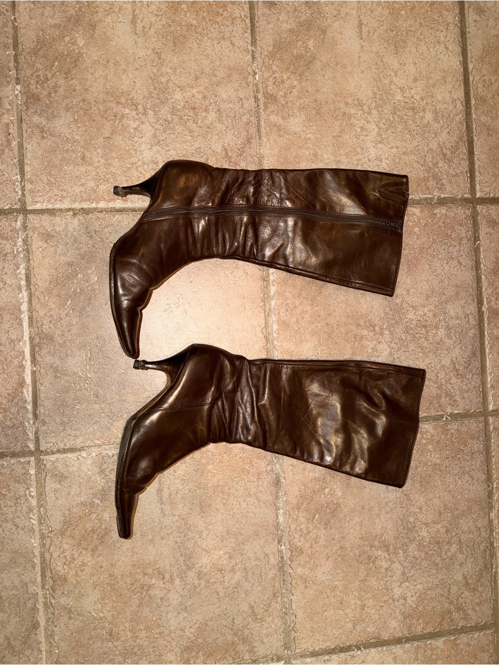 Kenneth Cole Brown Leather Heeled Boots